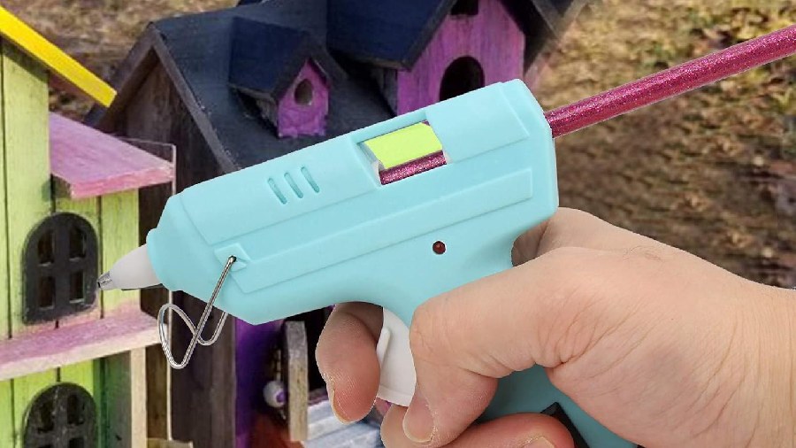 Pistolet à colle thermofusible avec 20 bâtons de colle Flexman