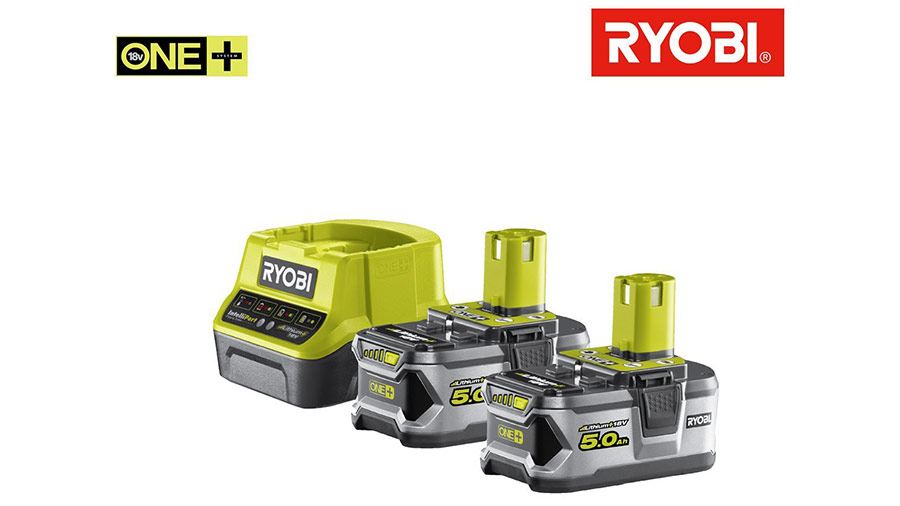 Pack batterie RYOBI 18V OnePlus 5.0Ah LithiumPlus - 1 chargeur rapide 2.0Ah  RC18120-150