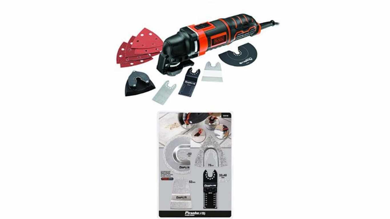 Test et avis de l'outil multifonctions MT300KA BLACK+DECKER et Piranha x26160-xj carrelage